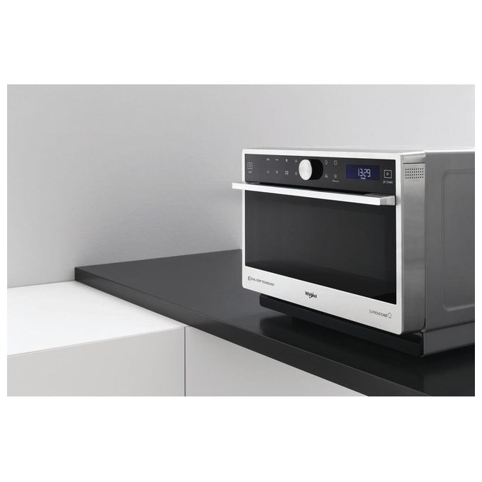 Whirlpool MWSC 9133 SX Supreme Chef Forno a microonde Combinato 33 L 1000 W Grill Vapore Crisp 6° SENSO colore Acciaio Inossidabile