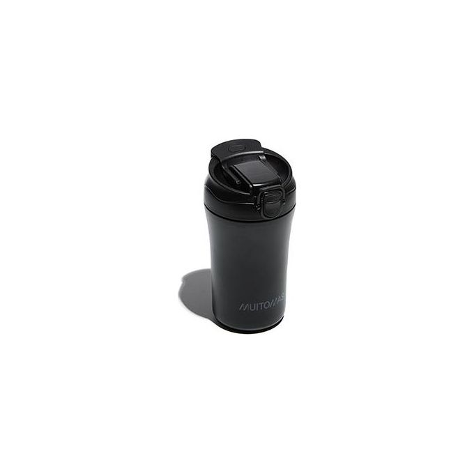 Muitomas Tazza Termica con Coperchio 350ml Nero