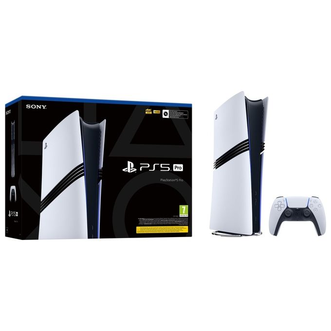 Sony CFI-7121 PlayStation 5 Pro Console 2TB SSD Wi-Fi Ray Tracing PSSR 4K 120Hz colore Nero Bianco