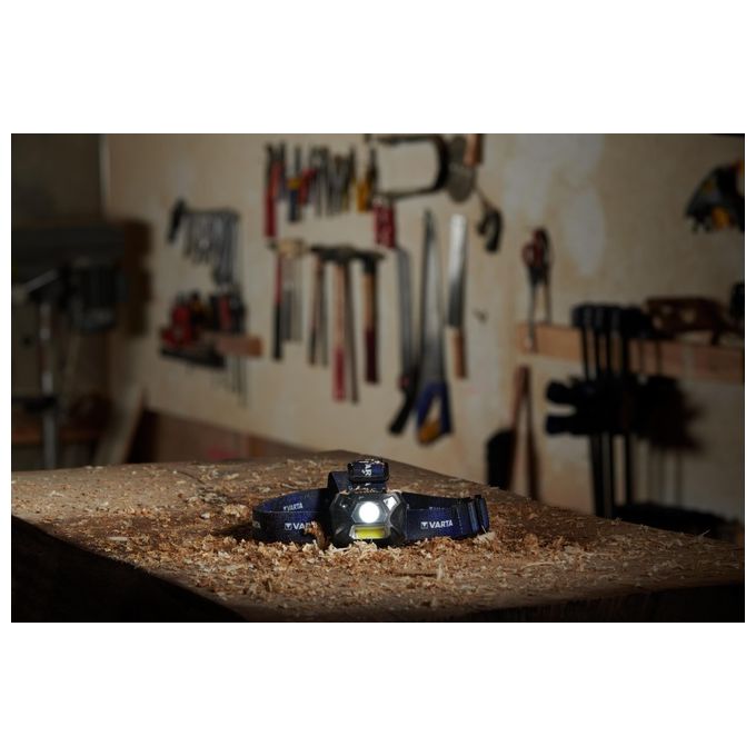 Varta Work Flex Motion Sensor H20 Torcia a Fascia Nero-Blu Led
