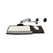 Ergotron Braccio LX per tastiera, polished aluminum, portata max 2.2Kg, sollevamento 33cm, inclinazione 80°, rotazione sx-dx 360°