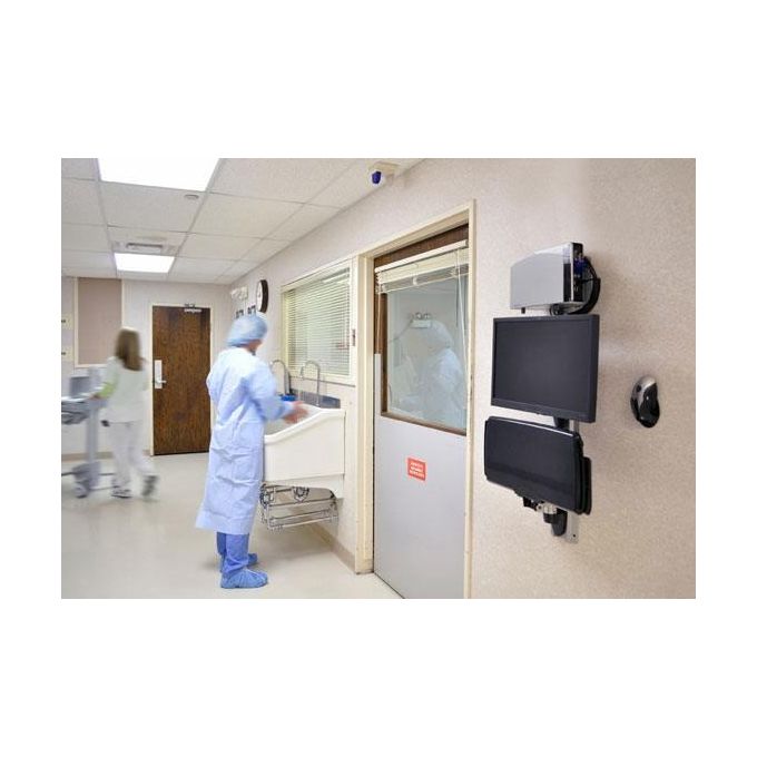 Ergotron Sistema di Montaggio a Parete LX con Supporto per CPU da 5cm a 20cm LCD e Tastiera in Alluminio