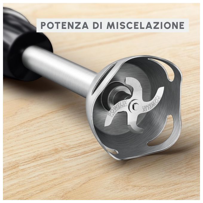 Moulinex DD673810 Quickchef+ Frullatore ad Immersione 3 in 1 1000 W 20 velocita' lame Powelix colore Nero