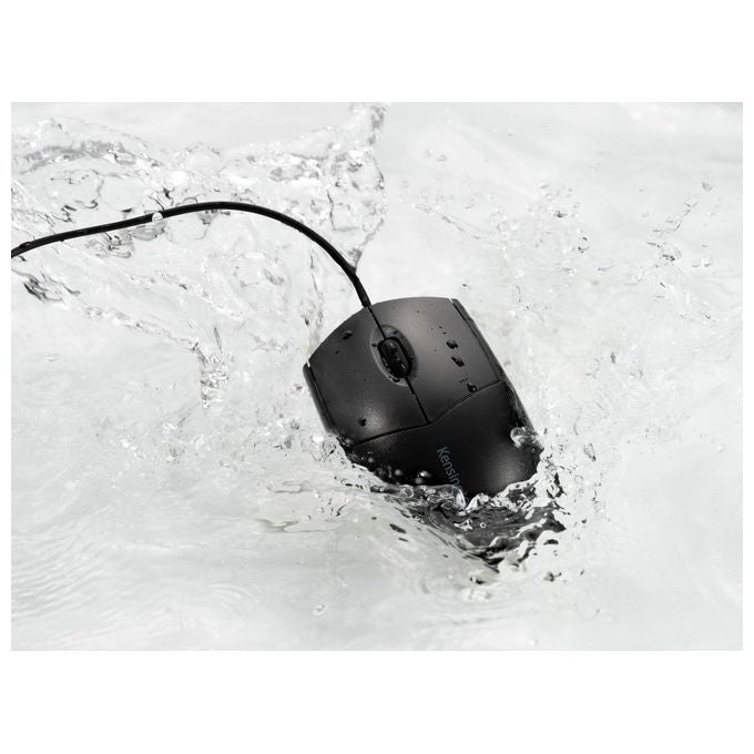 Kensington K70315WW Mouse Pro Fit Lavabile con Cavo 1600 DPI USB IP67 colore Nero