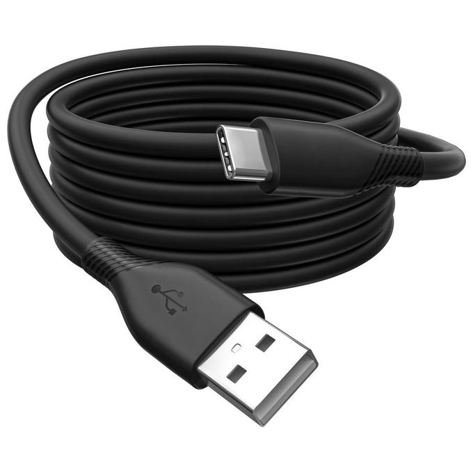 Digitus Cavo Ricarica Guaina Silicone Usb-A- Usb-C 1mt Usb 2.0 60W Nero
