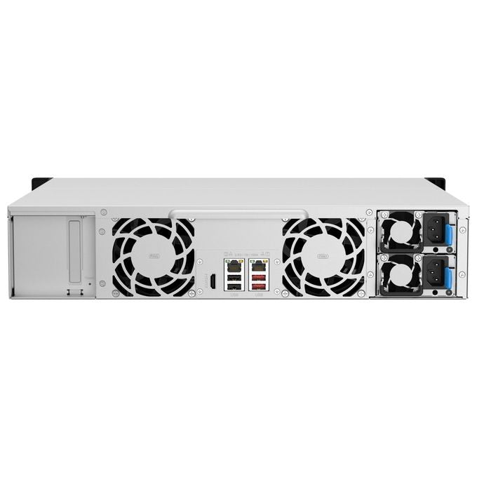 QNAP TS-1264U-RP-8G TS-1264U-RP NAS 12 bay Intel Celeron 8 GB DDR4 2U 2 porte 2.5GbE HDMI 4K slot PCIe colore Alluminio Nero