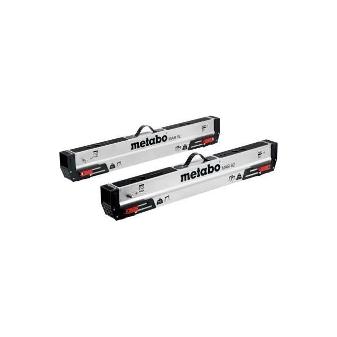 Metabo 626990000 MAB 82 Cavalletti da Lavoro Regolabili in Altezza con Supporti Laterali 590 kg per Singolo Cavalletto colore Nero Metallico