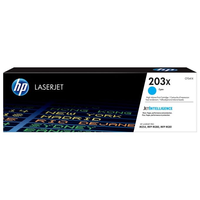 HP CF541X LaserJet 203X Toner Cartuccia ad Alta Capacita' 2500 pagine colore Ciano