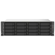 QNAP TS-1673AU-RP-16G TS-1673AU-RP Server NAS 16 Bays AMD Ryzen V1500B 16 GB DDR4 2x 2.5GbE RAID Supportato colore Nero Grigio