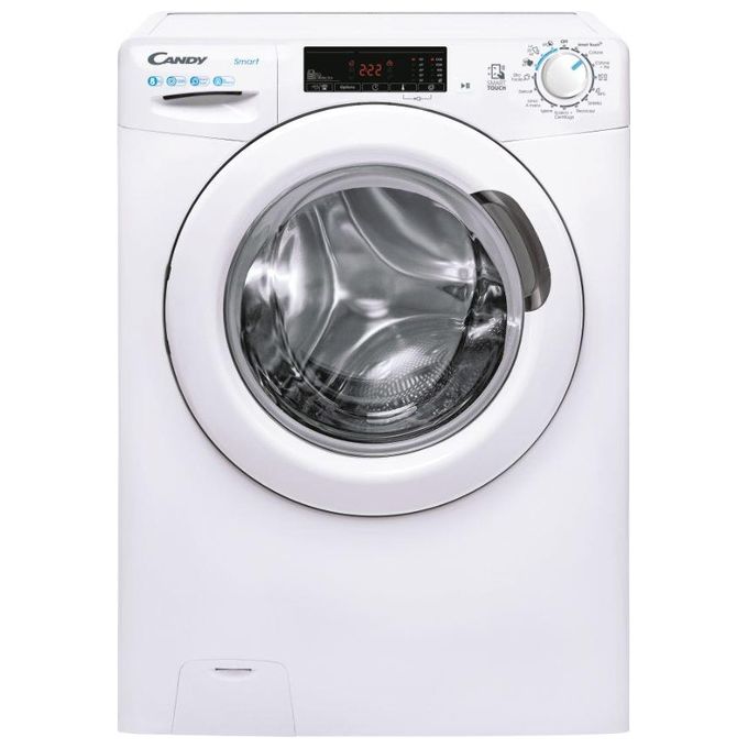Candy CSS128TW3-11 - Lavatrice a carica frontale 8 kg, 1200 rpm, Classe C, 16 Programmi, NFC, (85x60x52 cm), Bianco