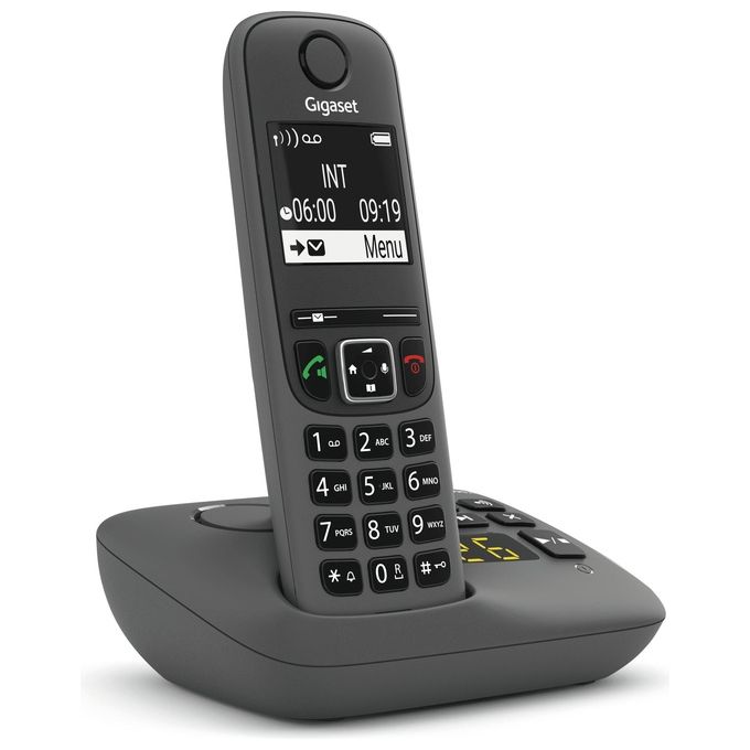 Gigaset S30852-H2830-B133 AE690A Telefono Analogico DECT con Identificatore di Chiamata Vivavoce e Ansa Digitale colore Antracite