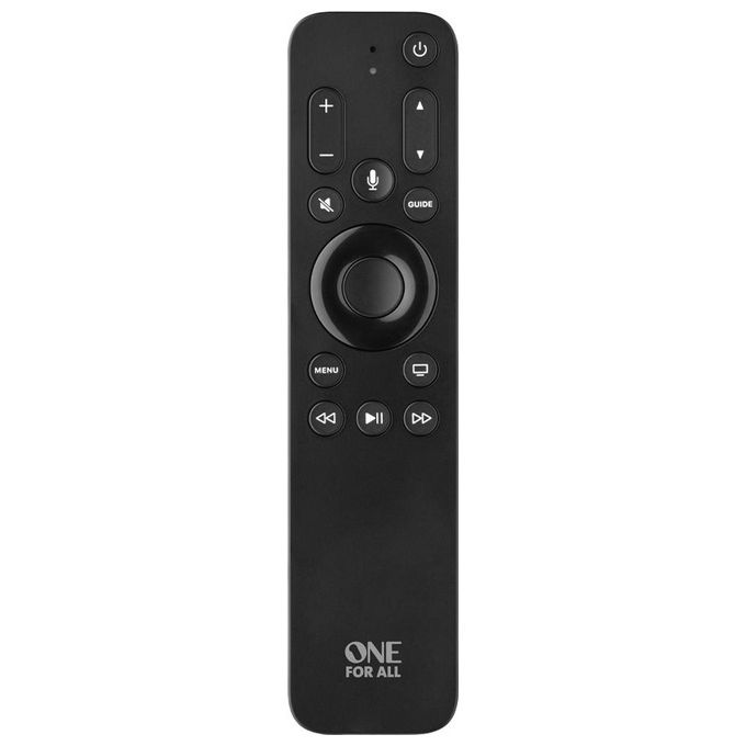 One For All URC1110_EU Telecomando Universale Sostitutivo per Apple TV con Controllo di 3 Dispositivi Tasti Retroilluminati Supporto Siri colore Nero