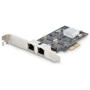 StarTech PR22GI-NETWORK-CARD Scheda di rete PCIe 2 porte 2.5 Gbps con chipset Intel I225-V colore Nero