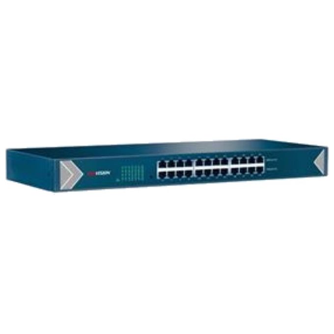 Hikvision DS-3E0524-E(B) Switch Non Gestito L2 24 Porte Gigabit RJ45 48 Gbit-s Rack 1U colore Nero