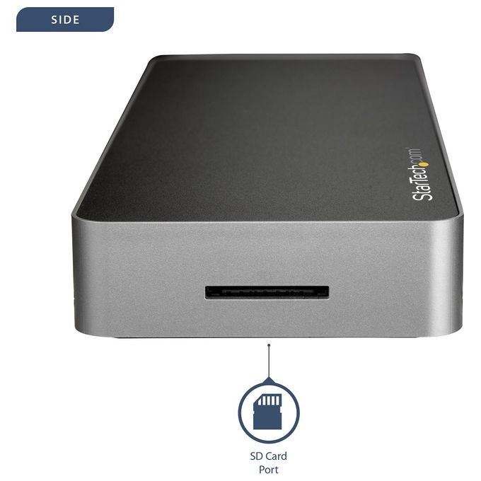 StarTech Docking Station Usb-C per Portatili a Doppia Uscita Video Dual-4K Usb Power Deliver 60W Lettore Scheda Memoria SD