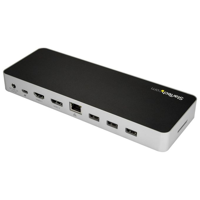 StarTech Docking Station Usb-C per Portatili a Doppia Uscita Video Dual-4K Usb Power Deliver 60W Lettore Scheda Memoria SD