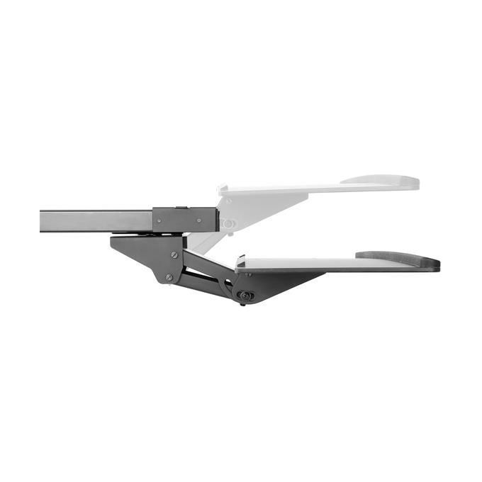 StarTech KBTRAYADJ Ripiano sotto scrivania regolabile per tastiera con supporto polsi e gestione cavi inclinazione ±15° rotazione ±20° colore Nero