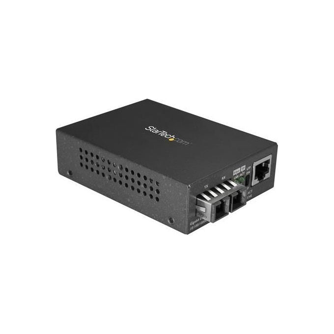 StarTech.com MCMGBSCMM055 Convertitore Multimediale di Rete Gigabit Ethernet 1000 Mbit-s Fibra SC 850 nm Modalita' Multipla 550 m colore Nero