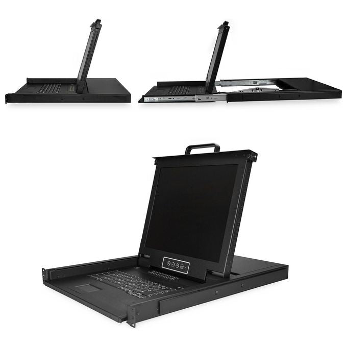 StarTech RKCONS1716K Console KVM Rackmount 16 Porte VGA Monitor LCD 17'' Risoluzione 1280x1024 Touchpad Integrato colore Nero