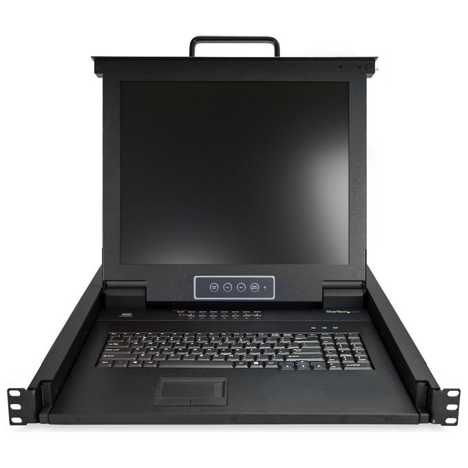 StarTech RKCONS1716K Console KVM Rackmount 16 Porte VGA Monitor LCD 17'' Risoluzione 1280x1024 Touchpad Integrato colore Nero