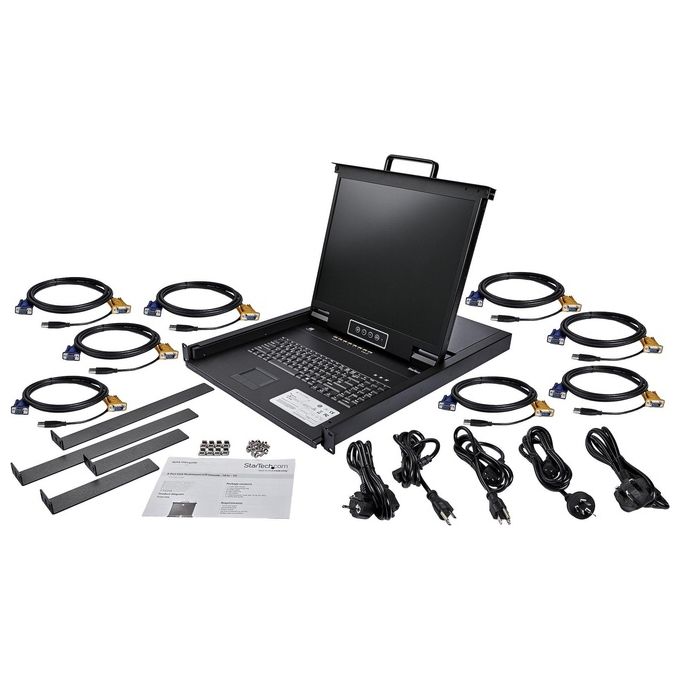Startech Console KVM per Armadio Rack a 8 Porte VGA con Schermo Lcd 19'' 1U