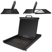StarTech RKCONS1916K Console KVM da Rack 1U 19'' 16 Porte VGA LCD 1280 x 1024 Pixel con Touchpad Tastiera USB PS-2 Nero