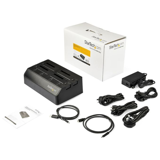 StarTech Docking Station per 4 Hdd-Ssd Sata da 2,5-3,5'' Dock Usb 3.1 10Gbps con UASP