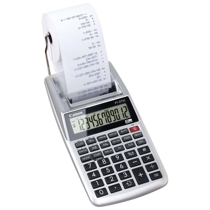 Canon P1-dtsc II Calcolatrice Mini Scrivente 12 Cifre Grigio