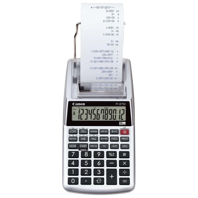 Canon P1-dtsc II Calcolatrice Mini Scrivente 12 Cifre Grigio