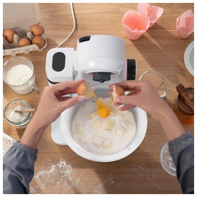 Bosch MUMS2AW00 Serie 2 Robot da Cucina 700W 3.8L 4 Velocita' Movimento Planetario 3D colore Bianco