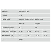 Digitus cavo fibra ottica lc a lc multimode duplex 50-125 mt.3 om4
