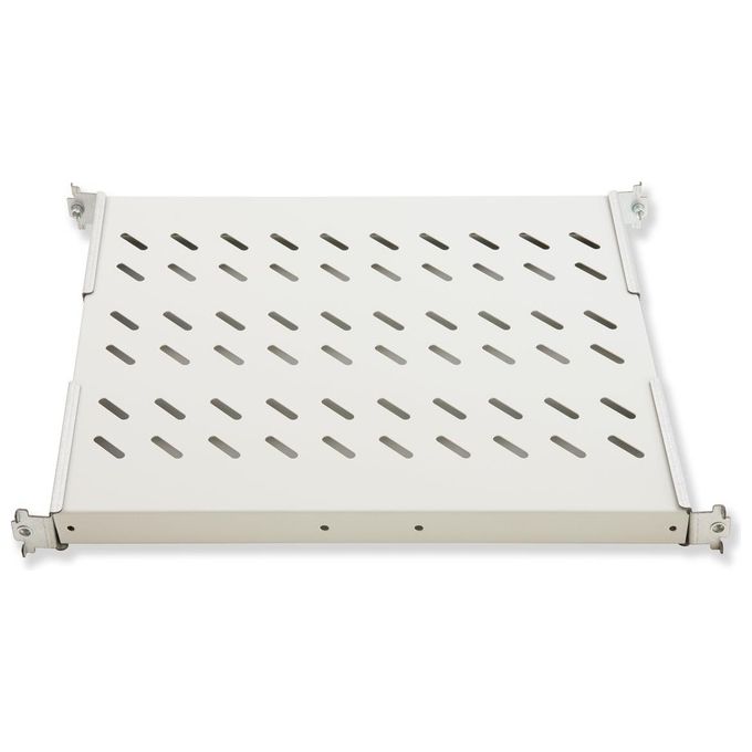 Link Ripiano Universale per Armadio Rack 19'' Allungabile 370-450mm con 4 Agganci Grigio