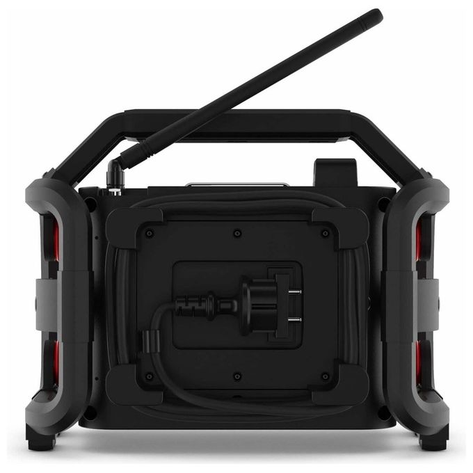 Perfectpro RP2 Rockpro Radio per Cantiere Digitale con Sintonizzatore DAB+ FM Potenza 30 W Batteria 4000 mAh Fino a 12 h IP65 colore Nero Rosso