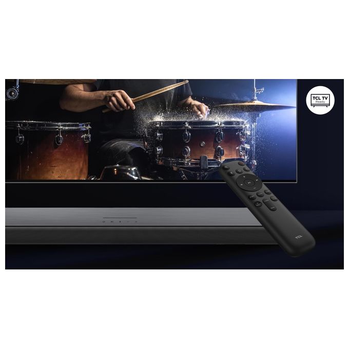 TCL S55HE S Series Soundbar 2.1 220W Dolby Atmos DTS Virtual:X Subwoofer Wireless HDMI eARC Bluetooth 5.3 colore Titanio