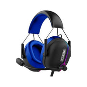 Celly SPHEADPHONEEVO Sparco Evo Grandprix Cuffie Gaming a Padiglione USB Jack 3.5mm Microfono Illuminazione RGB colore Nero Blu