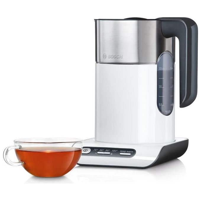 Bosch TWK8611P Styline Bollitore Elettrico 1,5 L 2400 W KeepWarm Temperature Control colore Bianco Antracite