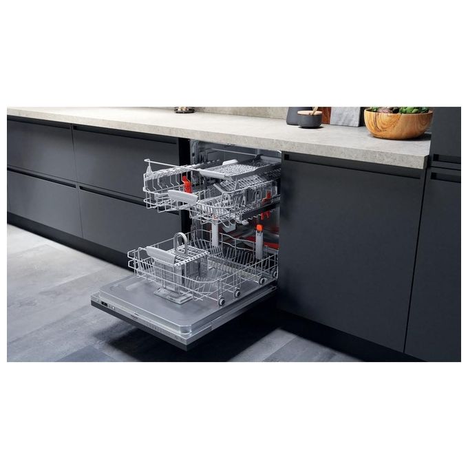 Hotpoint HIC 3C41 CW Lavastoviglie da Incasso a Scomparsa Totale 14 coperti Classe C 41 dB Motore Inverter 9 Programmi (82x60x55 cm) colore Argento