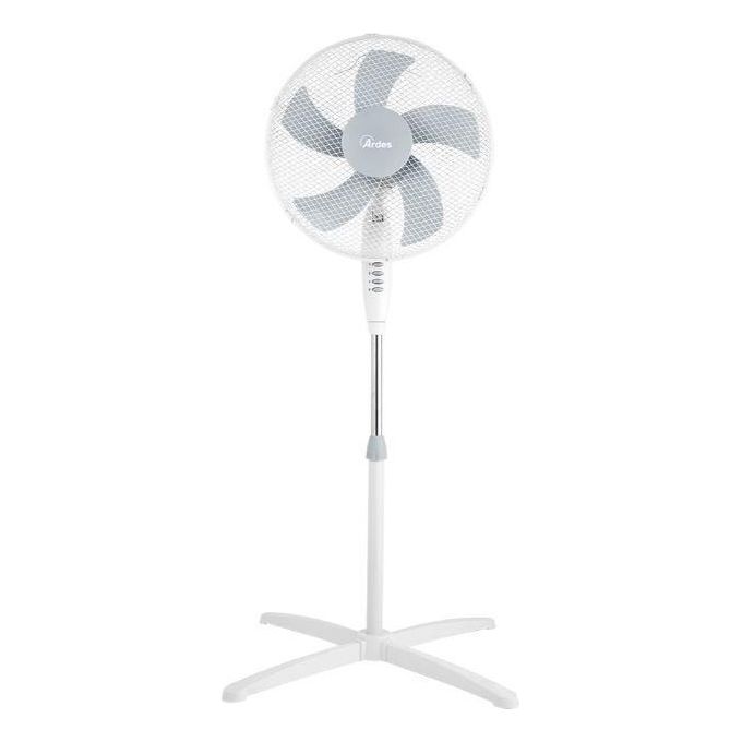 Ardes AR5ST40PW Steelo Ventilatore a Piantana 40 cm 3 Velocita' 50W Oscillazione Automatica colore Bianco