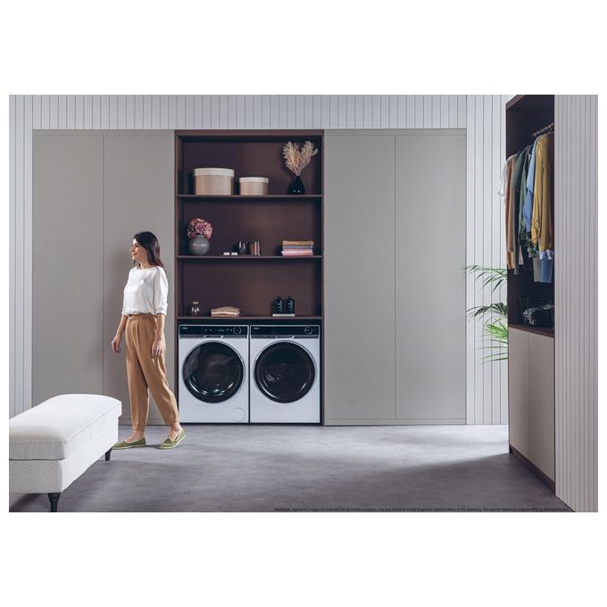 Haier HD90-A3Q397U1 X Serie 11 Asciugatrice Pompa di Calore 9 Kg Classe C Wi-Fi Inverter I-Refresh Pro (84x59x70 cm) colore Bianco