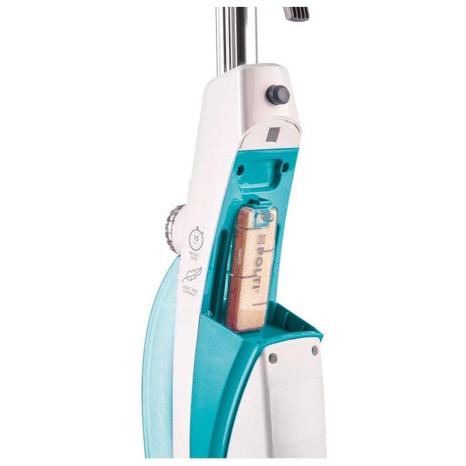 Polti PTEU0282 Vaporetto SV450_Double Scopa a Vapore 2 in 1 Capacita' 300 ml Potenza 1500 W Filtro Anitcalcare Bianco-Verde