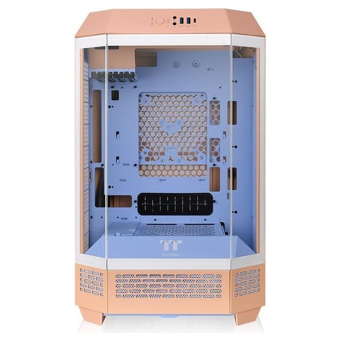 Thermaltake CA-1Y4-00SKWN-00 The Tower 300 Case PC Micro Tower per schede madri Micro ATX e Mini ITX con supporto radiatore 420 mm colore Peach Fuzz