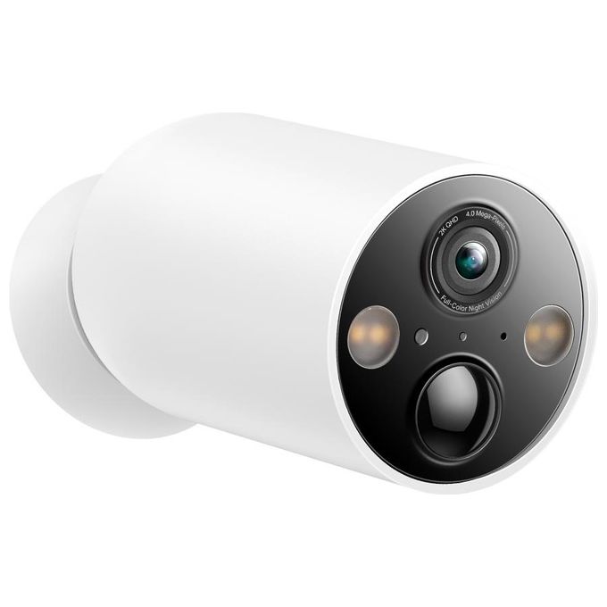 TP-Link TAPO C425 Telecamera WiFi Esterno 2K 4MP Batteria 10000mAh Base Magnetica Visione Notturna a Colori IP66 Audio Bidirezionale colore Bianco