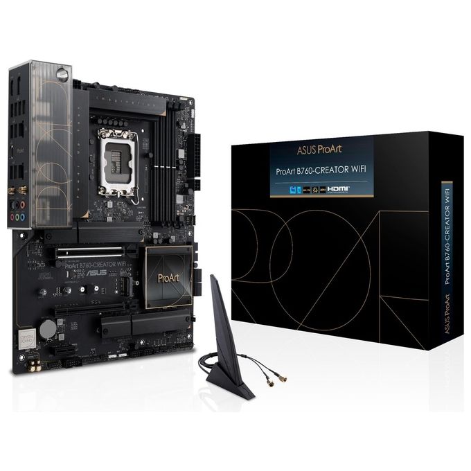 Asus 90MB1FY0-M1EAY0 ProArt Scheda Madre ATX Intel B760 LGA 1700 DDR5 3x M.2 PCIe 5.0 Wi-Fi 6 Dual Ethernet 2.5G Thunderbolt 4