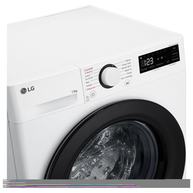 LG AI DD F4R3013NSWB Lavatrice Classe A -10% Carica Frontale Serie R3 Lavatrice 13kg 1400 giri AIWash Lavaggio a vapore Motore Direct Drive Smart Diagnosis Libera installazione Bianca