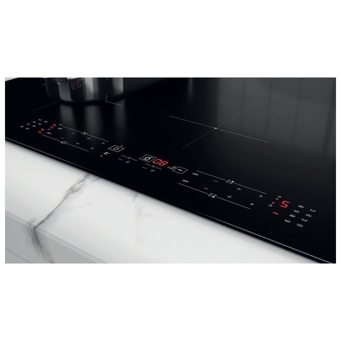 Whirlpool WB B4877 NE Piano cottura Induzione 77 cm 4 Zone ConnexionZone Booster Touch Control 6° Senso colore Nero