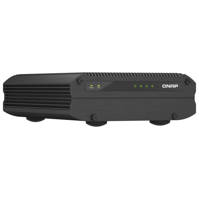 QNAP TS-I410X-8G TS-i410X NAS industriale fanless con Intel Atom x6425E 8 GB RAM 4 bay SATA 2.5'' 10GbE colore Nero