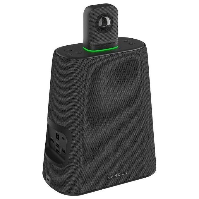 KanDao MT1002 Meeting Ultra Sistema di Videoconferenza di Gruppo 360° 4K HDR con AI 8 Microfoni 5,5 Metri Raggio Audio Wi-Fi 6 Bluetooth 5,0 HDMI IN-OUT Android Integrato colore Bianco