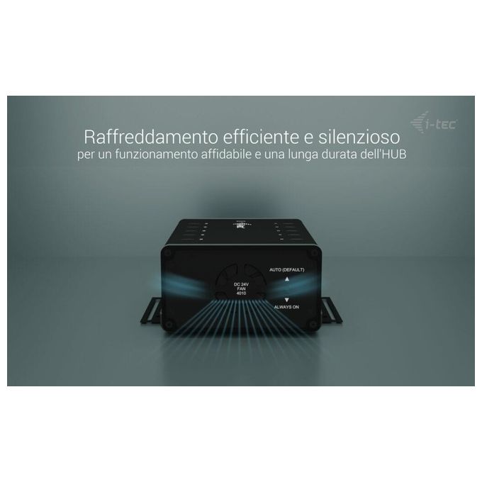 I-tec CACHRGHUB10CIT Hub USB-C USB-A Metal 10 porte USB-C 15W per porta alimentatore 180W colore Nero