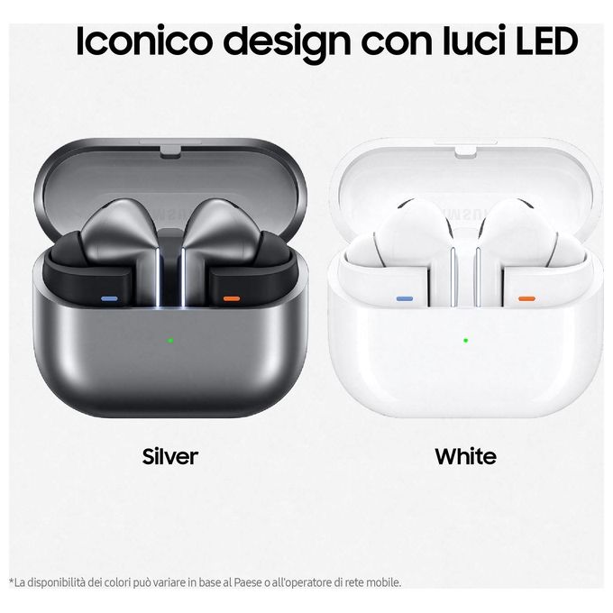 Samsung SM-R630NZWAITV Galaxy Buds3 Pro Auricolari In-ear True Wireless ANC Speaker 2 vie Audio Hi-Fi IP57 Bluetooth 5.4 colore Bianco