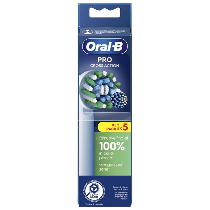 Oral-B EB50 Cross Action Testine di Ricambio per Spazzolino Elettrico 5 pezzi colore Bianco